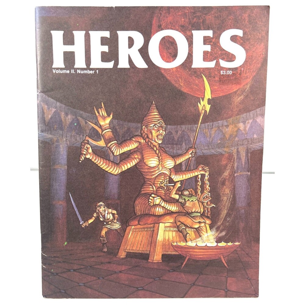 Vtg 1986 Avalon Hill Heroes RPG Magazine Volume 2 Issue 1 Fantasy Monsters Hero